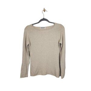 Evelin Round Neck‎ Long Sleeve Lightweight Modal Sweater in Oatmeal - Size M